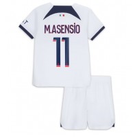 Camiseta Paris Saint-Germain Marco Asensio #11 Segunda Equipación Replica 2023-24 para niños mangas cortas (+ Pantalones cortos)